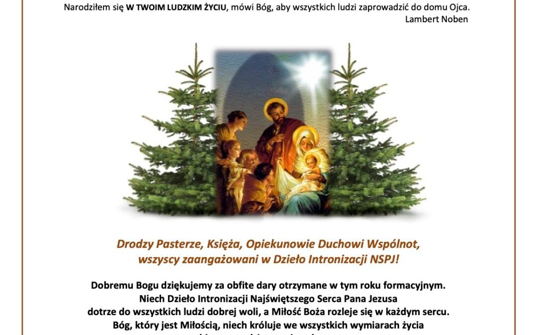 Życzenia na Święta Bożego Narodzenia 2023 | od wspólnot