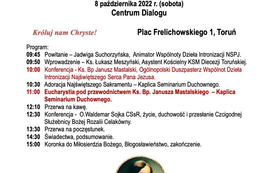 Dzień skupienia w Centrum Dialogu w Toruniu | Program